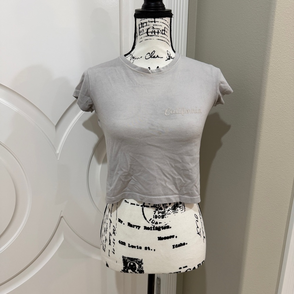 Brandy Melville Gray/Blue Women's California Crop Top
